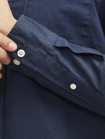 Jack & Jones Brook Oxford Long Sleeve Shirt Navy Blazer - Skjorter - Skjorter til store mænd 2XL- 8XL
