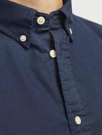 Jack & Jones Brook Oxford Long Sleeve Shirt Navy Blazer - Skjorter - Skjorter til store mænd 2XL- 8XL