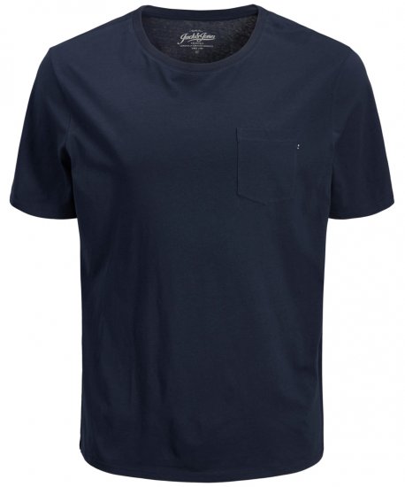 Jack & Jones JJEPOCKET Tee Navy - T-shirts - T-shirts i store størrelser - 2XL-14XL