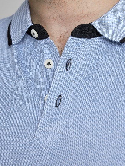 Jack & Jones PAULOS Short Sleeve Polo Light Blue/PS - Polotrøjer - Polotrøjer 2XL-8XL