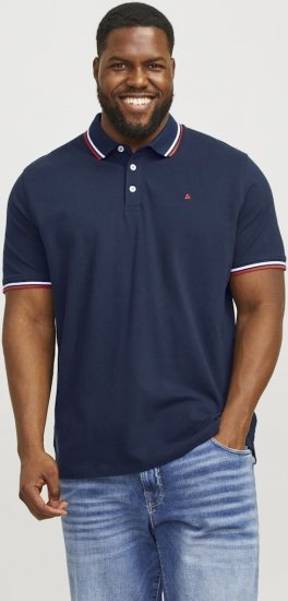 Jack & Jones PAULOS Short Sleeve Polo Navy Blazer - Polotrøjer - Polotrøjer 2XL-8XL