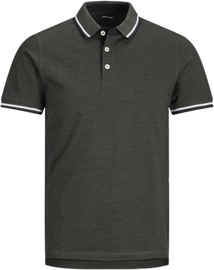 Jack & Jones PAULOS Short Sleeve Polo Green/PLAY 1 - Polotrøjer - Polotrøjer 2XL-8XL