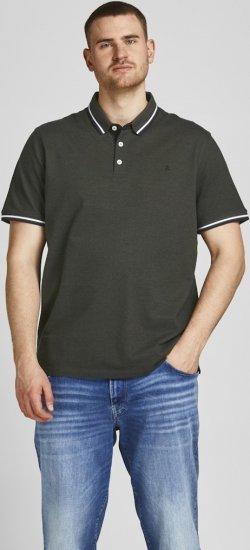 Jack & Jones PAULOS Short Sleeve Polo Green/PLAY 1 - Polotrøjer - Polotrøjer 2XL-8XL
