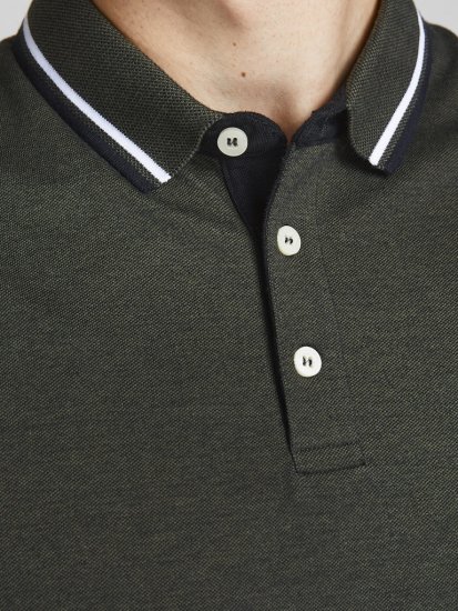 Jack & Jones PAULOS Short Sleeve Polo Green/PLAY 1 - Polotrøjer - Polotrøjer 2XL-8XL