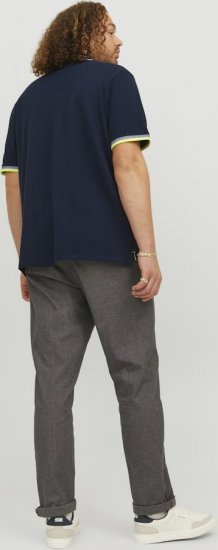 Jack & Jones PAULOS Short Sleeve Polo Dark Navy/NEON - Polotrøjer - Polotrøjer 2XL-8XL