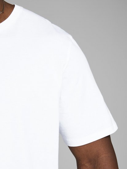Jack & Jones Organic Basic T-shirt White - T-shirts - T-shirts i store størrelser - 2XL-14XL