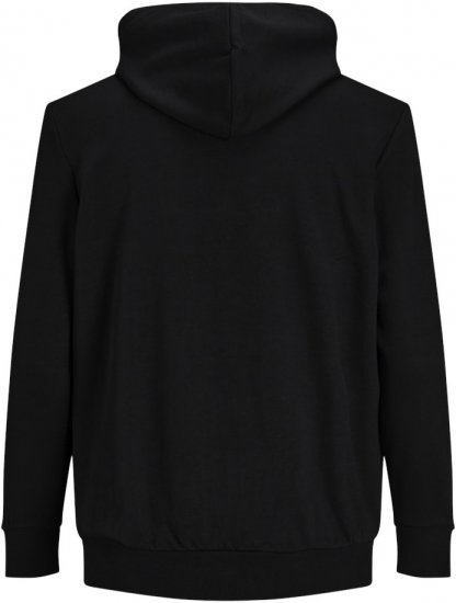 Jack & Jones Basic Sweat Zip Hood Black - Trøjer og hættetrøjer - Trøjer og Hættetrøjer i store størrelser - 2XL-14XL