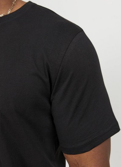 Jack & Jones NOA Crew Neck T-Shirt Black - T-shirts - T-shirts i store størrelser - 2XL-14XL