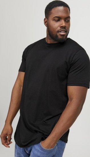 Jack & Jones NOA Crew Neck T-Shirt Black - T-shirts - T-shirts i store størrelser - 2XL-14XL