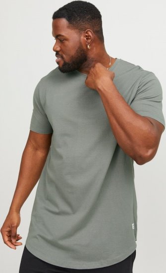 Jack & Jones NOA Crew Neck T-Shirt Grey - T-shirts - T-shirts i store størrelser - 2XL-14XL