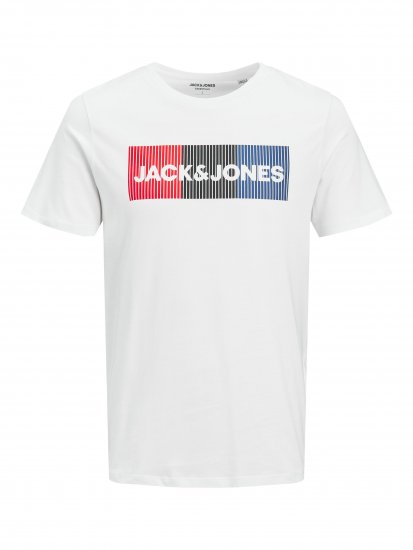 Jack & Jones JJECORP Logo Play T-Shirt White - T-shirts - T-shirts i store størrelser - 2XL-14XL