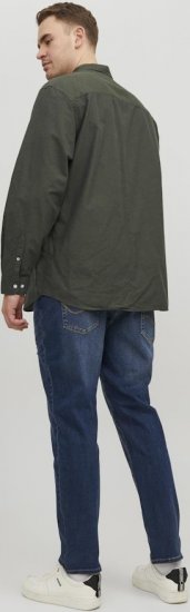 Jack & Jones OXFORD LS Shirt Green - Skjorter - Skjorter til store mænd 2XL- 8XL