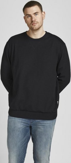 Jack & Jones Basic Sweatshirt Black - Trøjer og hættetrøjer - Trøjer og Hættetrøjer i store størrelser - 2XL-14XL