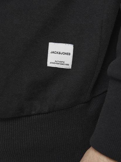 Jack & Jones Basic Sweatshirt Black - Trøjer og hættetrøjer - Trøjer og Hættetrøjer i store størrelser - 2XL-14XL