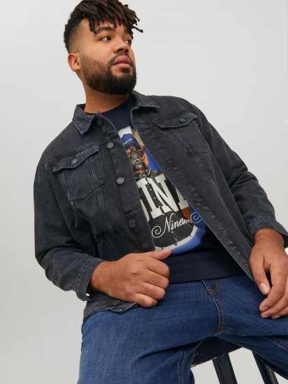 Jack & Jones JJIJEAN Denim Jacket Black Denim - Jakker - Jakker i store størrelser, 2XL- 12XL