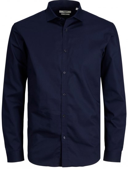 Jack & Jones CARDIFF Dress Shirt Navy - Skjorter - Skjorter til store mænd 2XL- 8XL