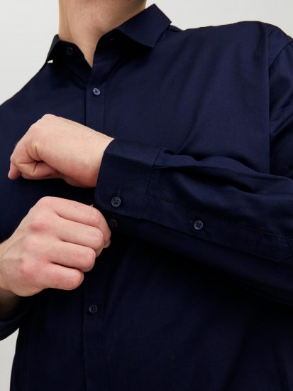 Jack & Jones CARDIFF Dress Shirt Navy - Skjorter - Skjorter til store mænd 2XL- 8XL