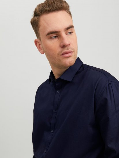 Jack & Jones CARDIFF Dress Shirt Navy - Skjorter - Skjorter til store mænd 2XL- 8XL