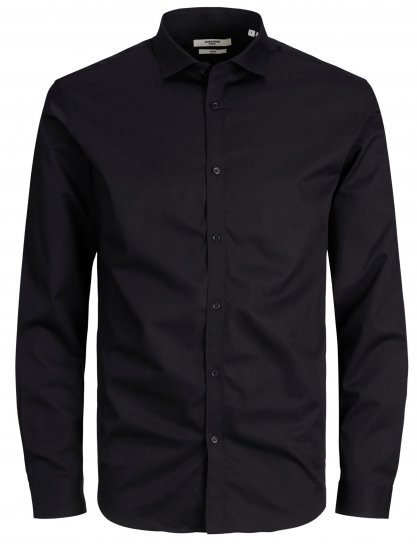 Jack & Jones CARDIFF Dress Shirt Black - Skjorter - Skjorter til store mænd 2XL- 8XL