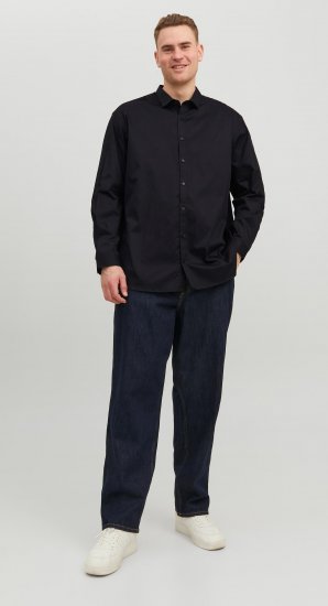 Jack & Jones CARDIFF Dress Shirt Black - Skjorter - Skjorter til store mænd 2XL- 8XL