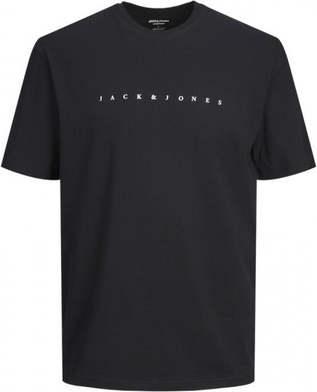 Jack & Jones STAR T-Shirt Black - T-shirts - T-shirts i store størrelser - 2XL-14XL
