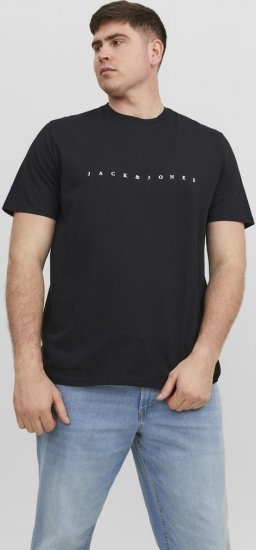 Jack & Jones STAR T-Shirt Black - T-shirts - T-shirts i store størrelser - 2XL-14XL