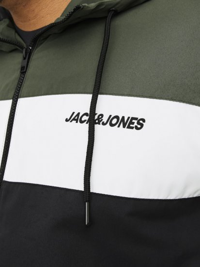 Jack & Jones RUSH Bomber Jacket with Hood Green - Jakker - Jakker i store størrelser, 2XL- 12XL