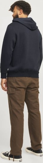 Jack & Jones 2 COL LOGO Hoodie Dark Navy - Trøjer og hættetrøjer - Trøjer og Hættetrøjer i store størrelser - 2XL-14XL