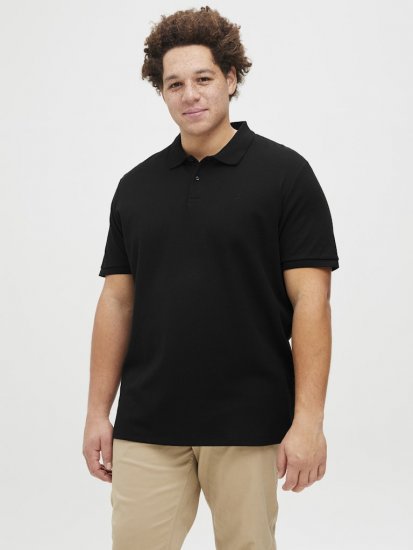 Jack & Jones AUSTIN CLASSIC Polo Black - Polotrøjer - Polotrøjer 2XL-8XL