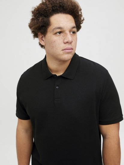 Jack & Jones AUSTIN CLASSIC Polo Black - Polotrøjer - Polotrøjer 2XL-8XL