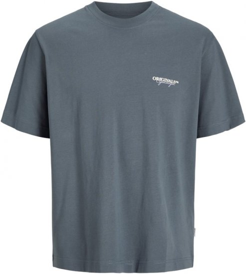 Jack & Jones Lington Crew Neck T-Shirt Grey - T-shirts - T-shirts i store størrelser - 2XL-14XL