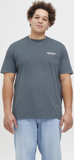 Jack & Jones Lington Crew Neck T-Shirt Grey - T-shirts - T-shirts i store størrelser - 2XL-14XL