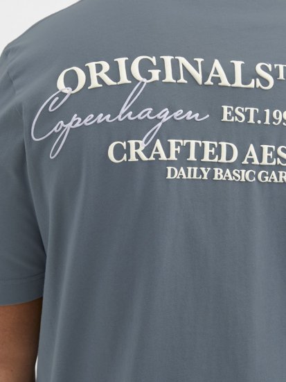 Jack & Jones Lington Crew Neck T-Shirt Grey - T-shirts - T-shirts i store størrelser - 2XL-14XL