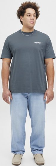 Jack & Jones Lington Crew Neck T-Shirt Grey - T-shirts - T-shirts i store størrelser - 2XL-14XL