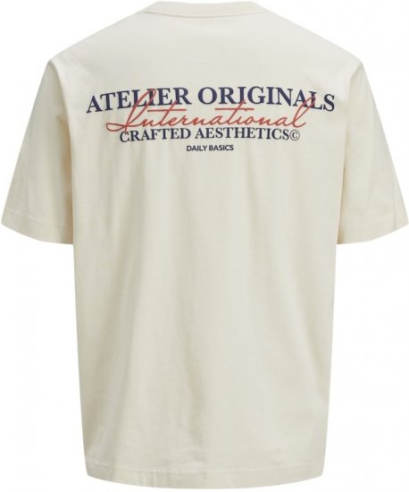 Jack & Jones Lington Crew Neck T-Shirt White - T-shirts - T-shirts i store størrelser - 2XL-14XL