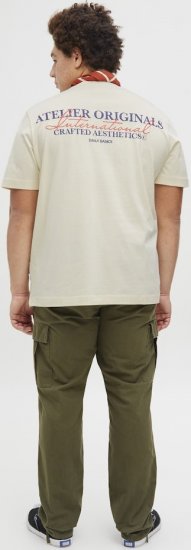 Jack & Jones Lington Crew Neck T-Shirt White - T-shirts - T-shirts i store størrelser - 2XL-14XL