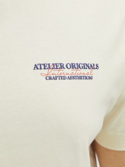 Jack & Jones Lington Crew Neck T-Shirt White - T-shirts - T-shirts i store størrelser - 2XL-14XL