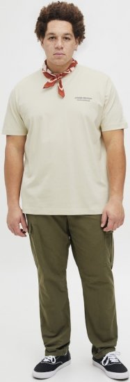 Jack & Jones Lington Crew Neck T-Shirt White - T-shirts - T-shirts i store størrelser - 2XL-14XL