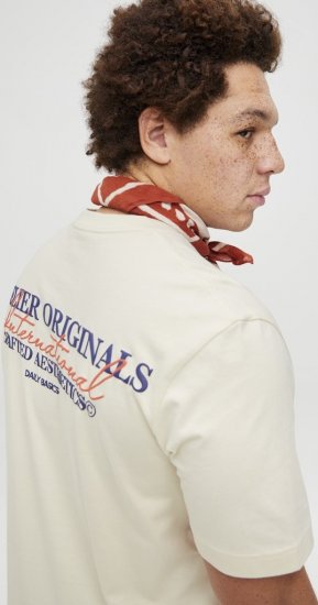 Jack & Jones Lington Crew Neck T-Shirt White - T-shirts - T-shirts i store størrelser - 2XL-14XL