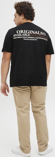 Jack & Jones Lington Crew Neck T-Shirt Black - T-shirts - T-shirts i store størrelser - 2XL-14XL