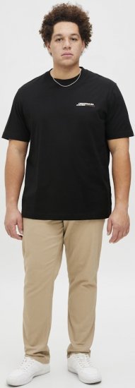 Jack & Jones Lington Crew Neck T-Shirt Black - T-shirts - T-shirts i store størrelser - 2XL-14XL
