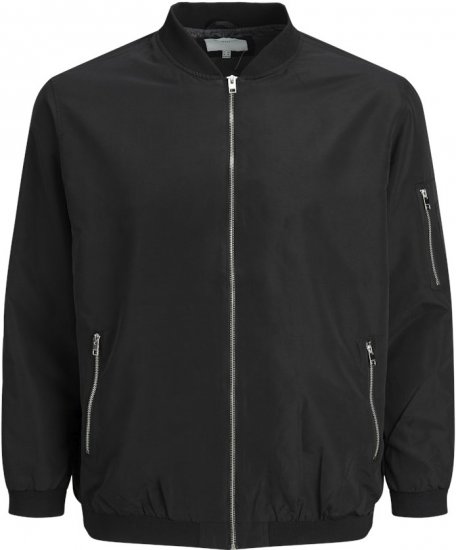 Jack & Jones RUSH Bomber Jacket Black - Jakker - Jakker i store størrelser, 2XL- 12XL