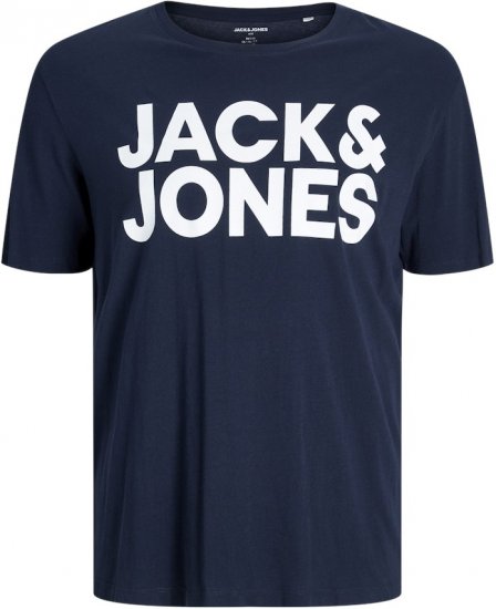 Jack & Jones CORP Logo T-Shirt Navy Blazer - T-shirts - T-shirts i store størrelser - 2XL-14XL