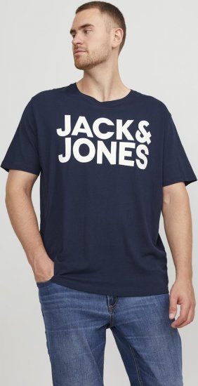 Jack & Jones CORP Logo T-Shirt Navy Blazer - T-shirts - T-shirts i store størrelser - 2XL-14XL