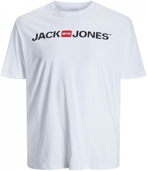 Jack & Jones JJECORP LOGO T-Shirt White - T-shirts - T-shirts i store størrelser - 2XL-14XL