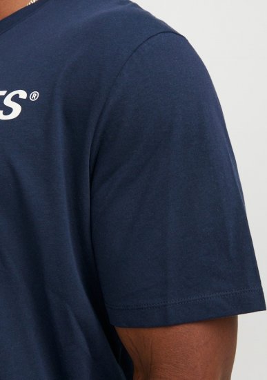 Jack & Jones Corp Logo Crew Neck T-Shirt Navy Blazer - T-shirts - T-shirts i store størrelser - 2XL-14XL
