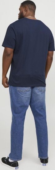 Jack & Jones Corp Logo Crew Neck T-Shirt Navy Blazer - T-shirts - T-shirts i store størrelser - 2XL-14XL
