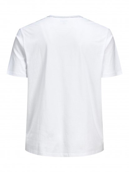 Jack & Jones Rocto T-shirt White - T-shirts - T-shirts i store størrelser - 2XL-14XL
