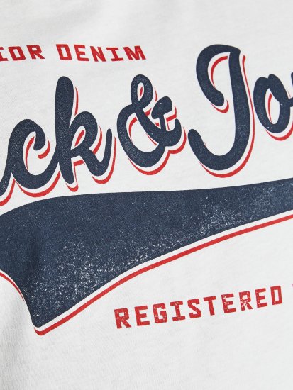 Jack & Jones JJELOGO TEE White - T-shirts - T-shirts i store størrelser - 2XL-14XL