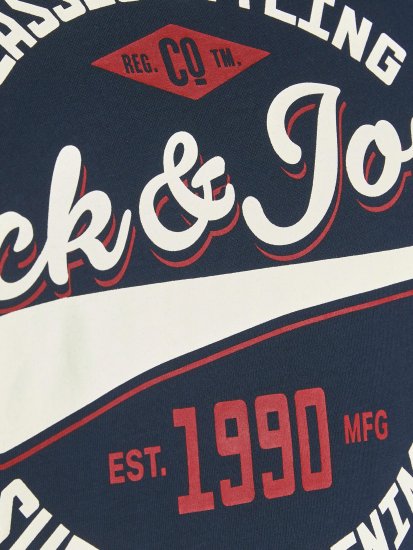 Jack & Jones JJELOGO TEE Navy - T-shirts - T-shirts i store størrelser - 2XL-14XL
